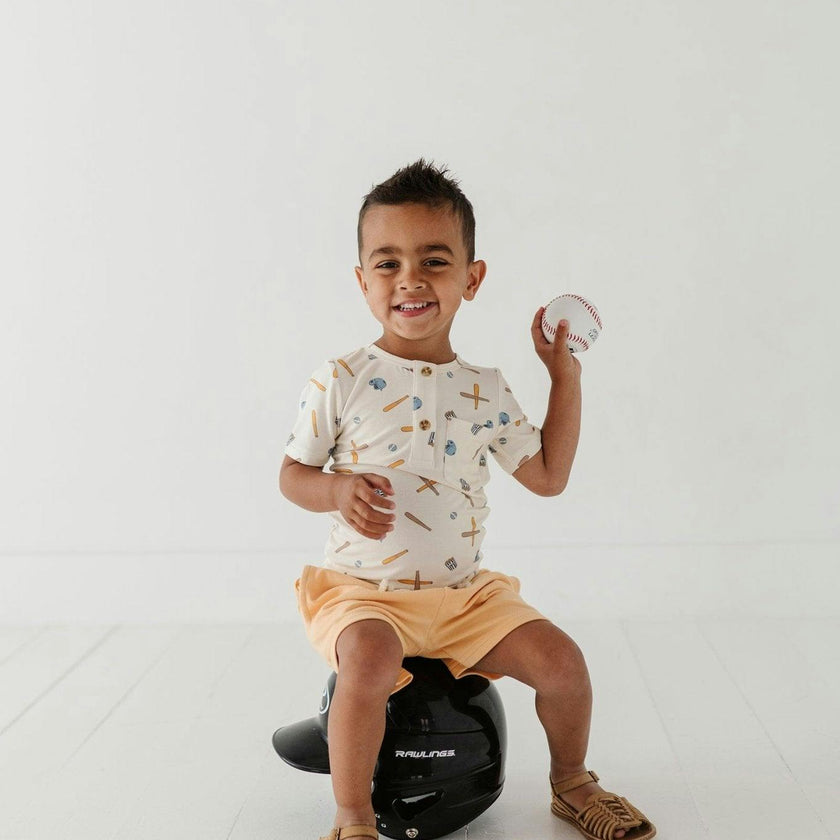 Boy's Short Sleeve Henley Shirt