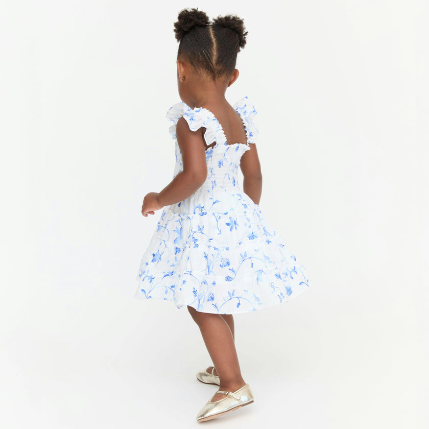 The Tiny Ellie Nap Dress - Blue Botanical