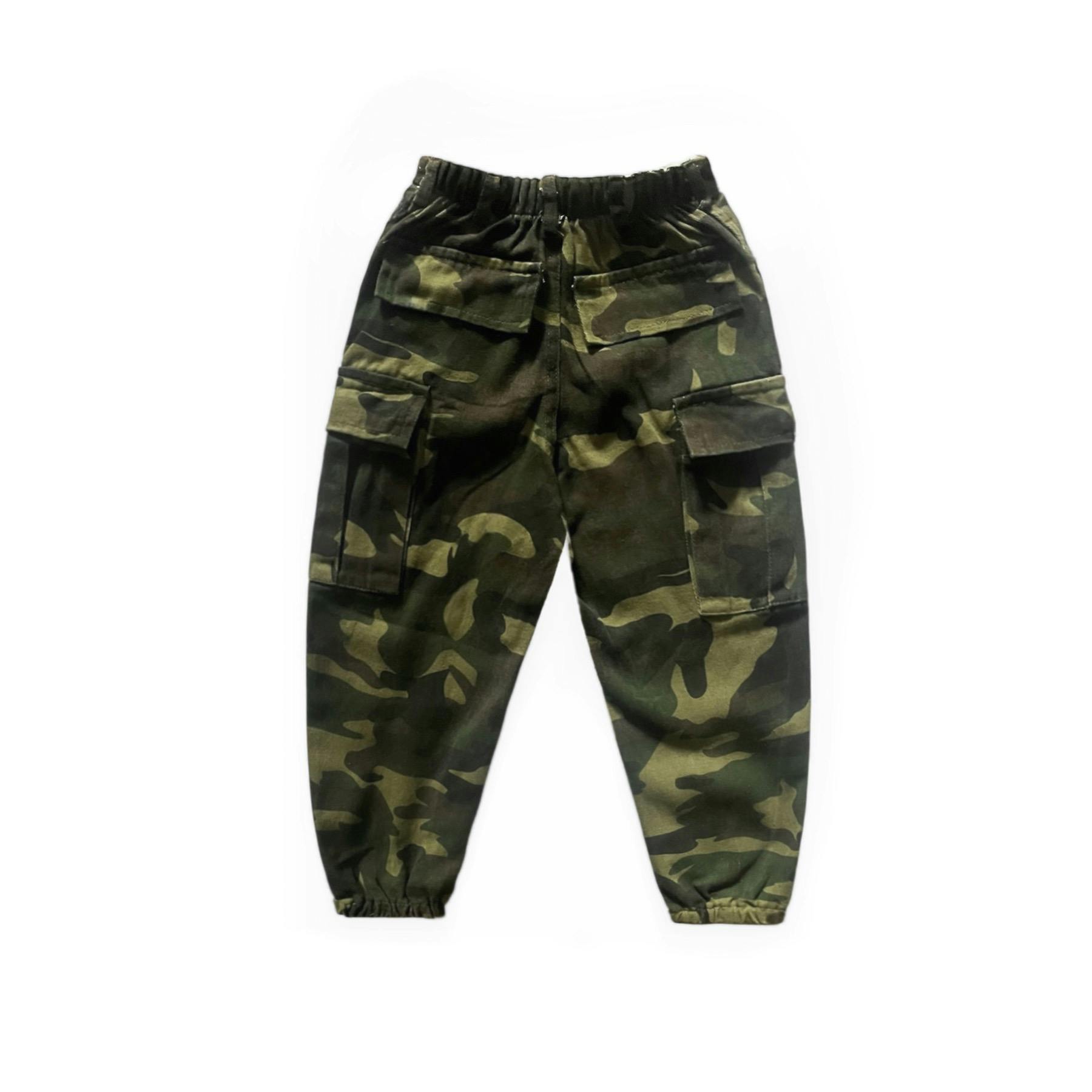 Camo Cargo Cotton Jogger Pants
