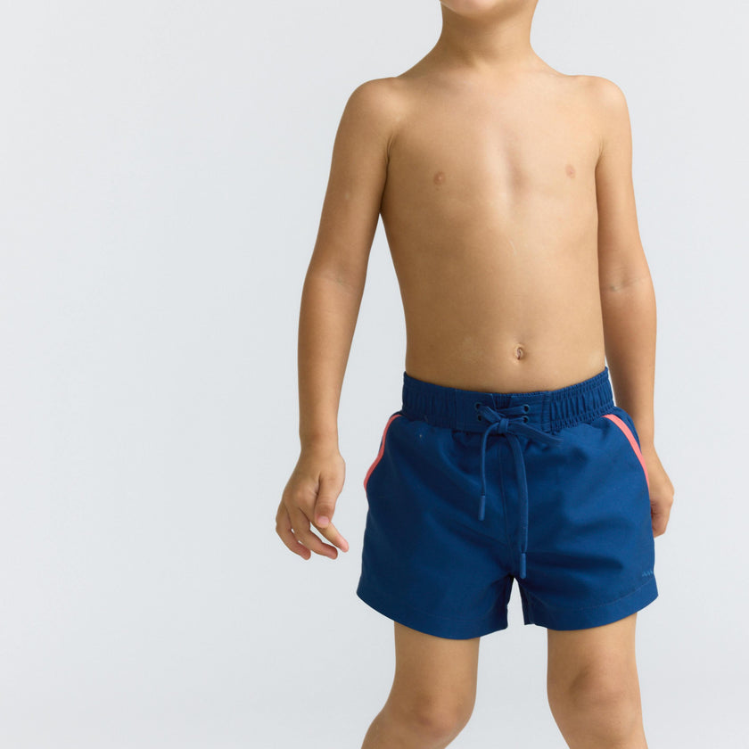 boys oyster blue stripe boardie
