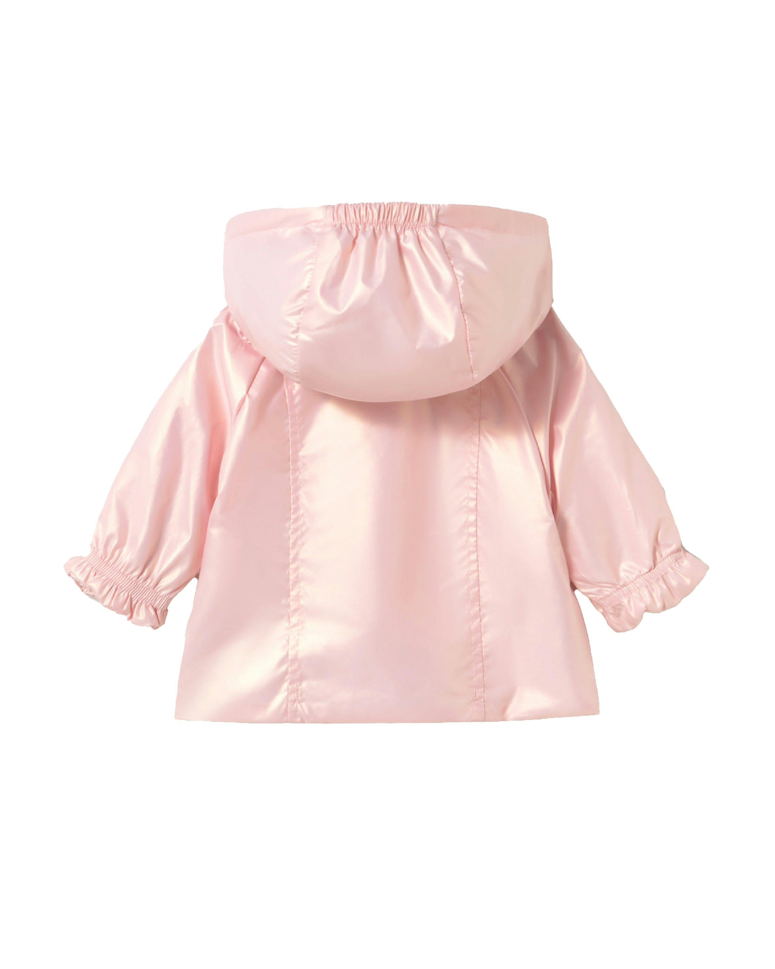 Pink Hooded Glossy Jacket