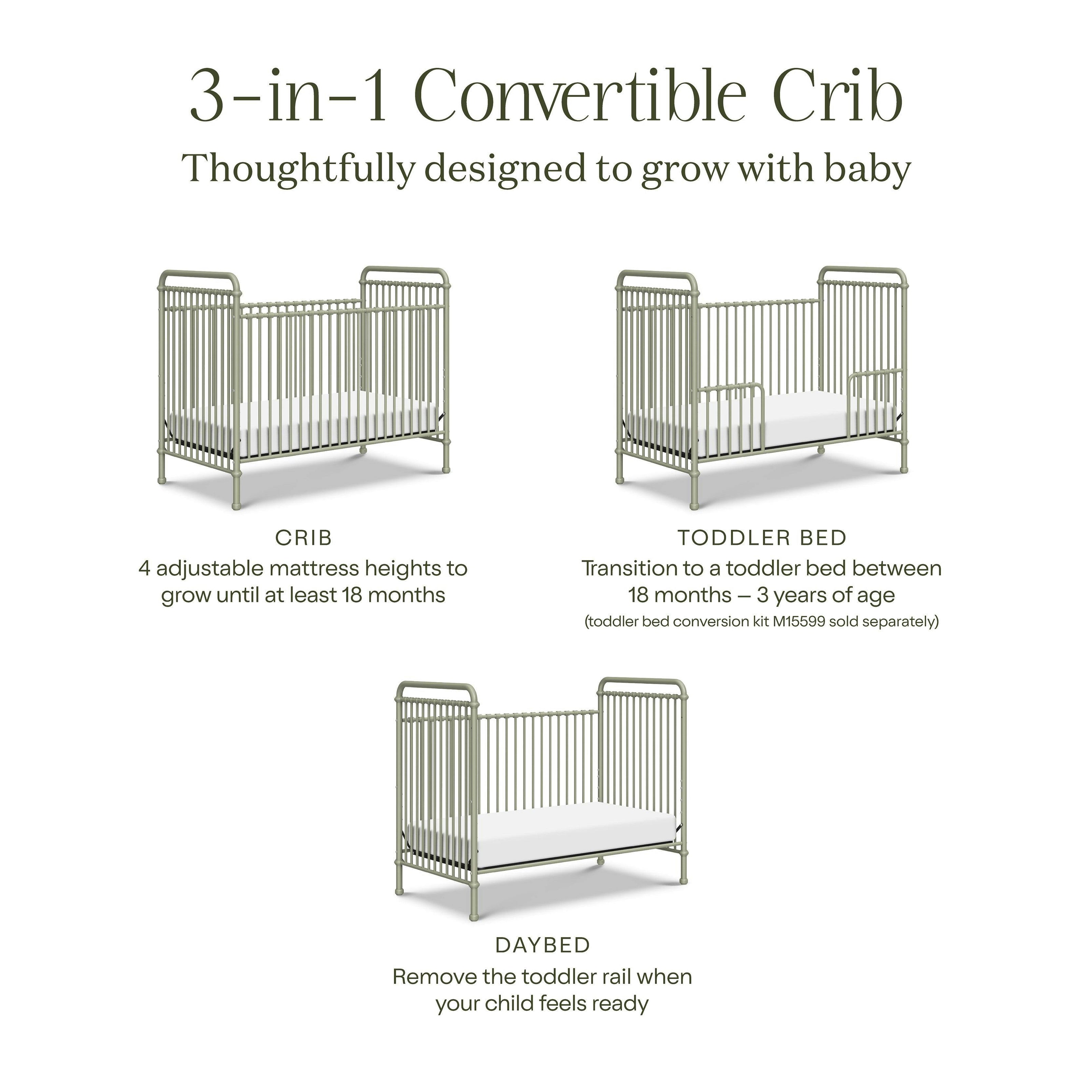 Namesake Abigail 3-in-1 Convertible Crib