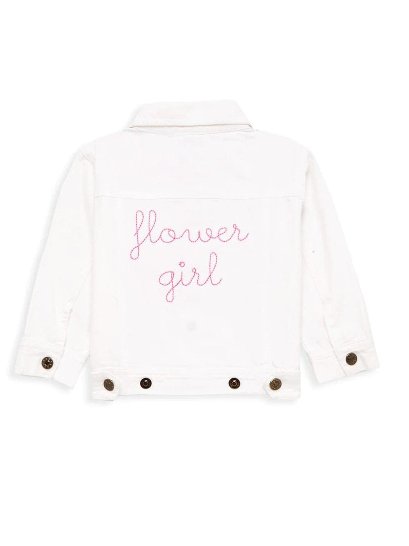 flower girl White Denim Jacket