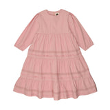 Pleats-N-Tiers 3-Quarter Sleeve Dress