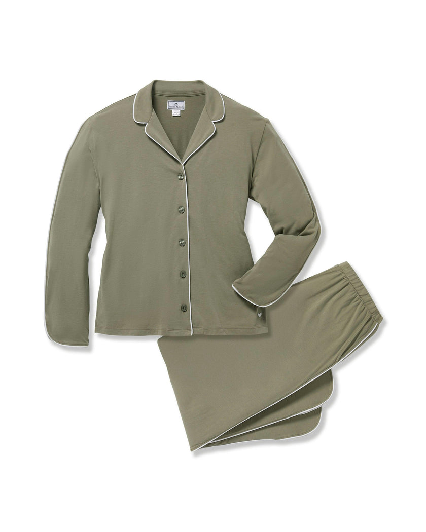 The Margaux Pima Pajama Set in Sage