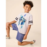 Sporty Graphic Tee, Grey