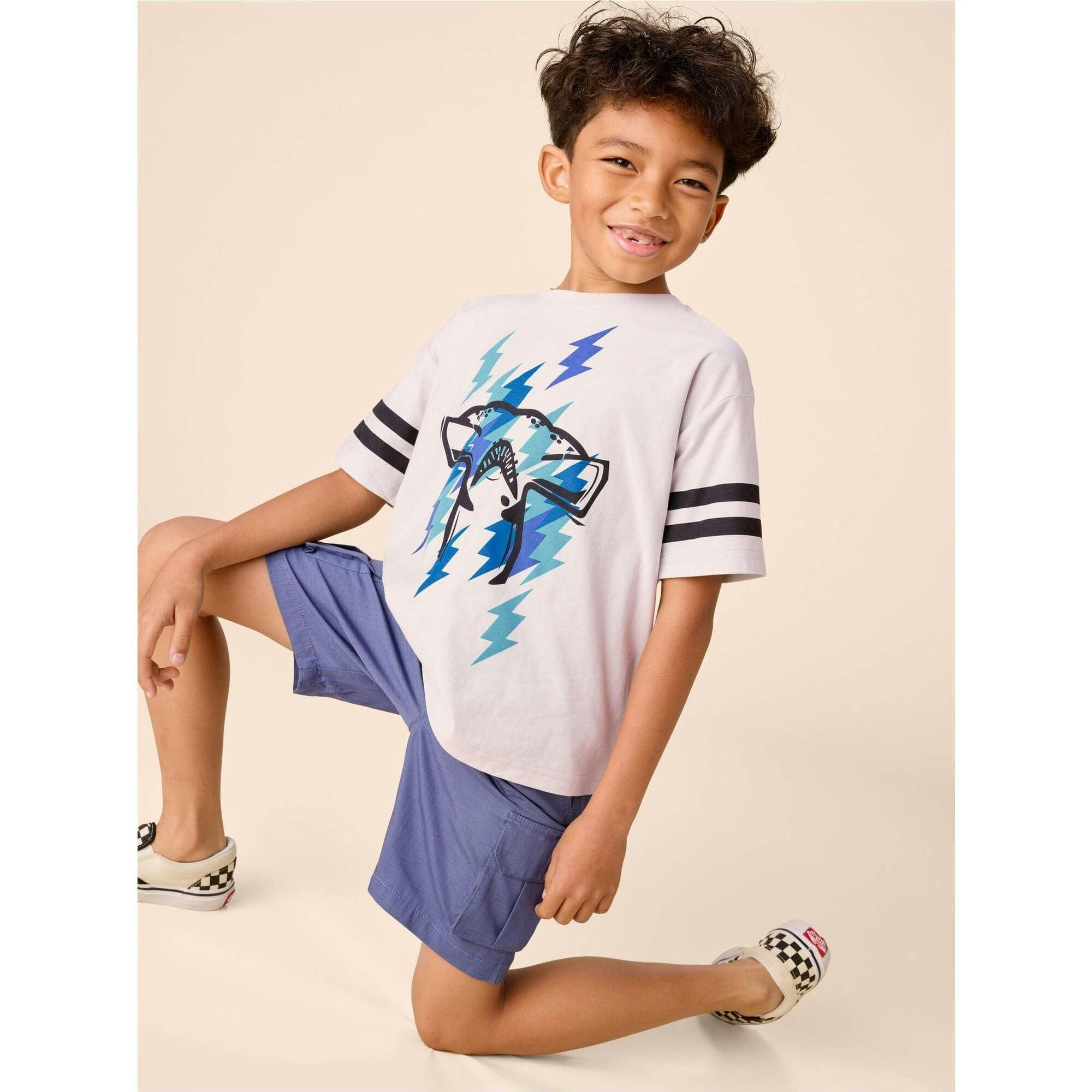 Sporty Graphic Tee, Grey