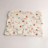 Scarlet Bloom Timeless Floral Ruffle Zipper Pouch