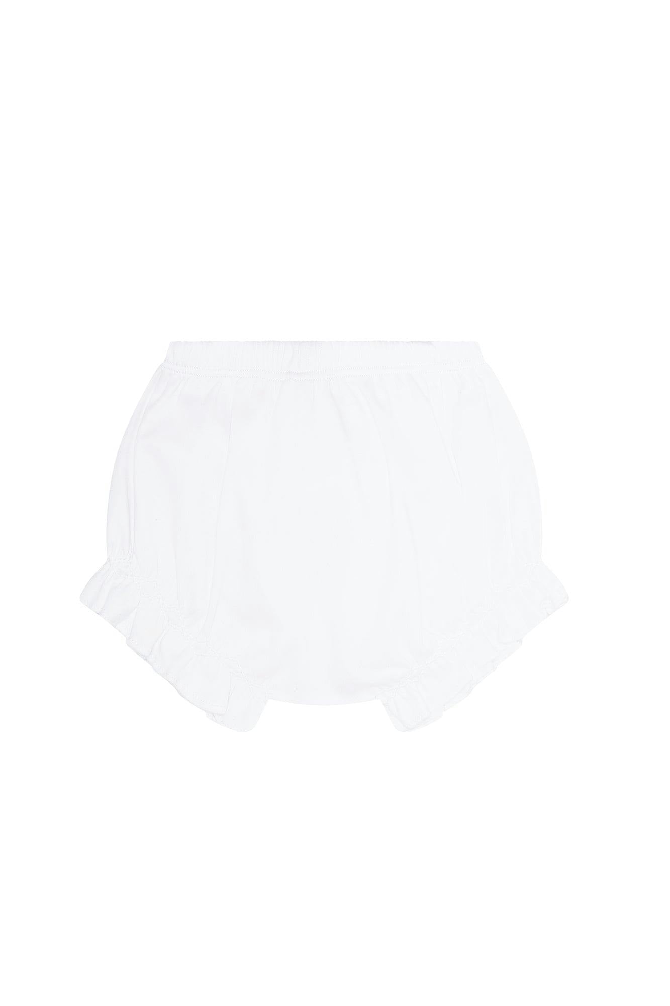 White Baby Bow Bloomer