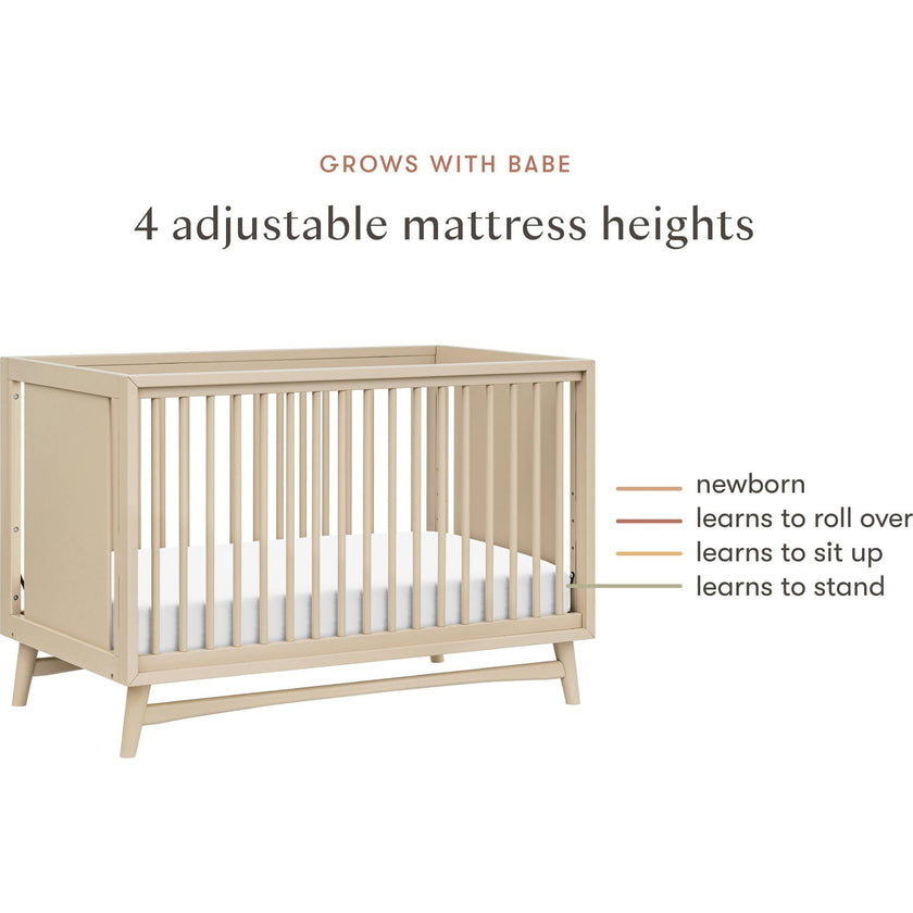Peggy 3-In-1 Convertible Crib With Toddler Bed Conversion Kit