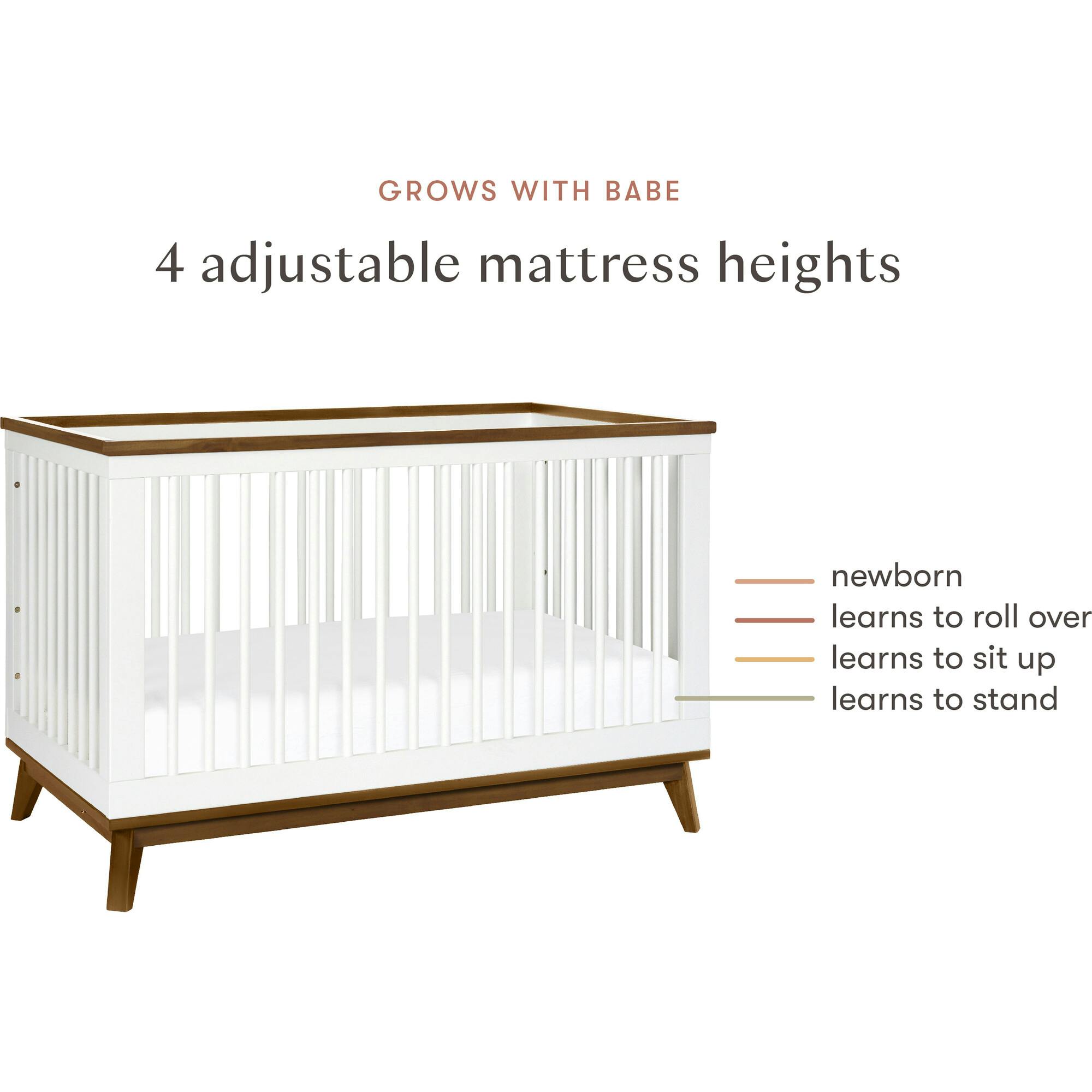 Scoot 3-in-1 Convertible Crib with Toddler Bed Conversion Kit