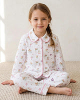 Roller Pups Girl Pima Cotton Kids Long Pajama Set