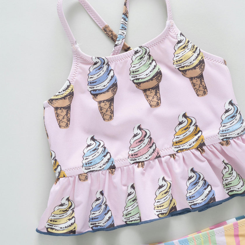 Girls Joy Tankini - Multi Soft Serve