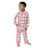 Holiday Plaid - Kids Long Sleeve Coat Style with Pant