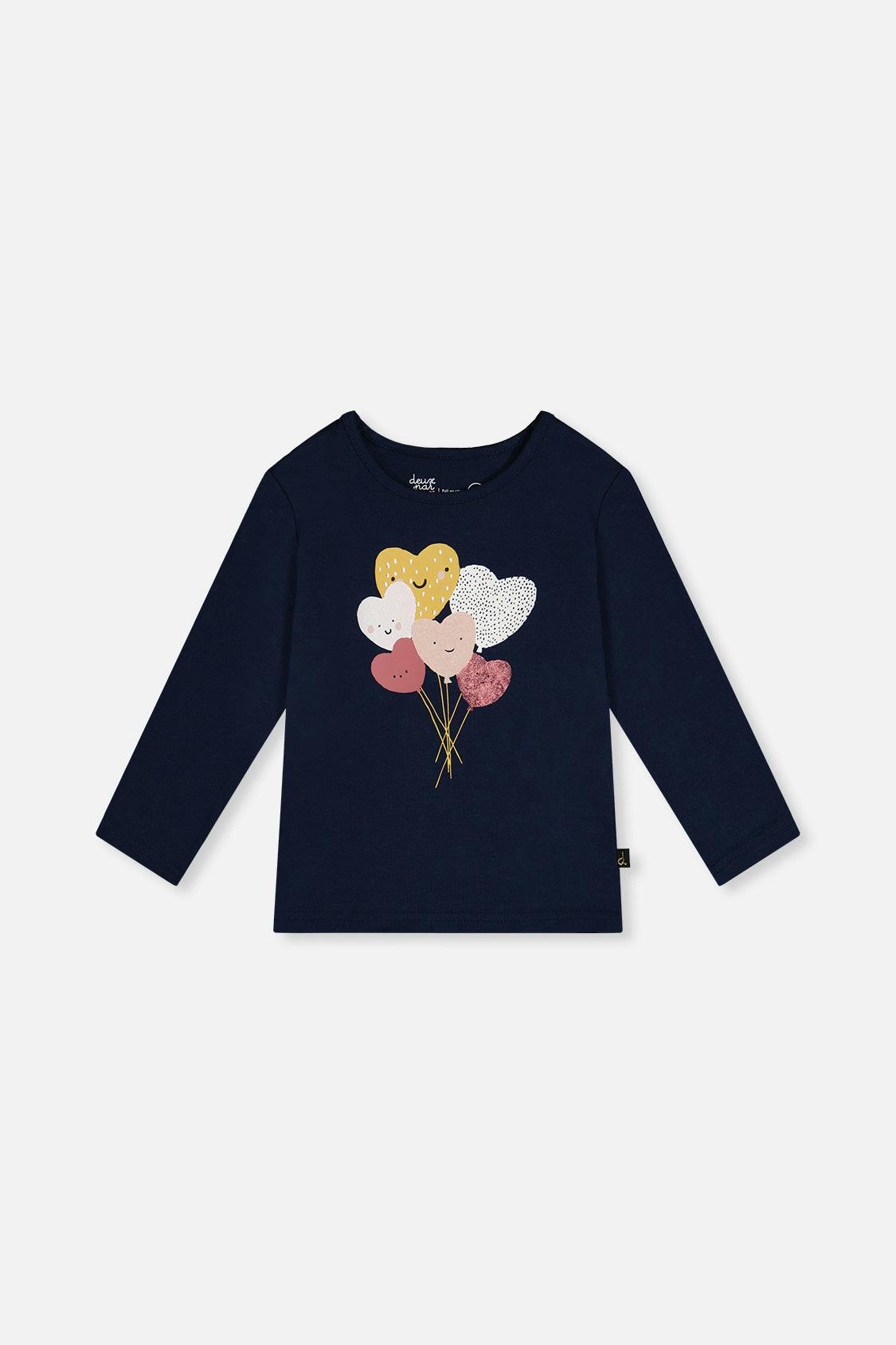 Organic Cotton T-Shirt Royal Blue And Pink
