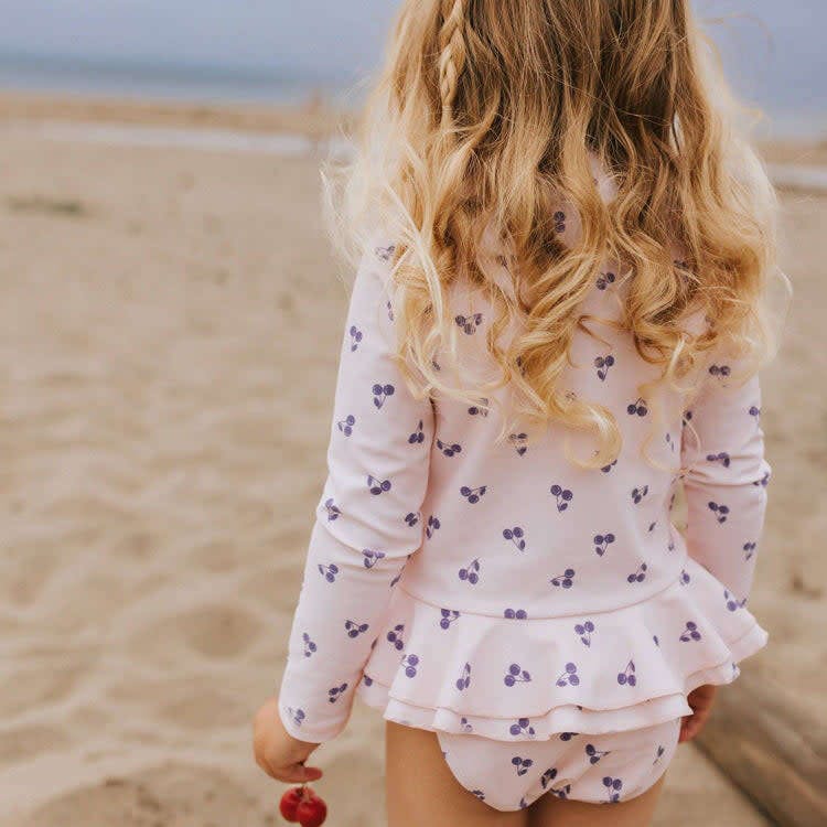Reese 2-Piece Long Sleeve Peplum Top & Bottom Swimwear