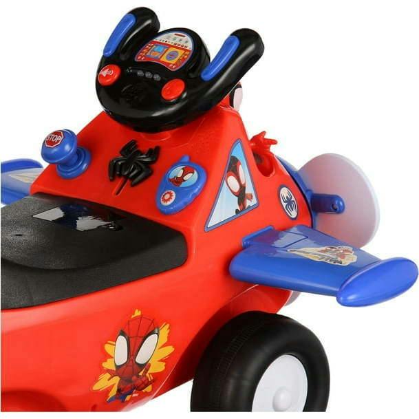 Marvel Lights 'N' Sounds Spidey Activity Plane Ride-On Toy