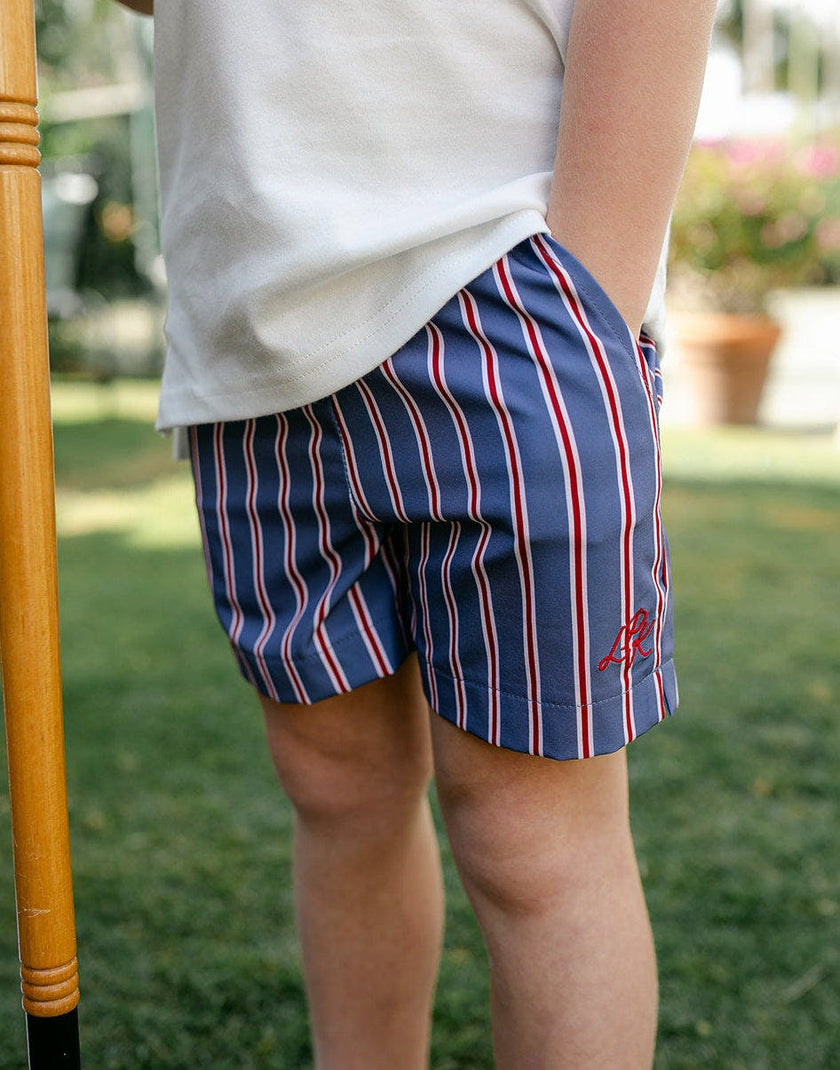 Harrison Sport Short - Blue Court Stripe