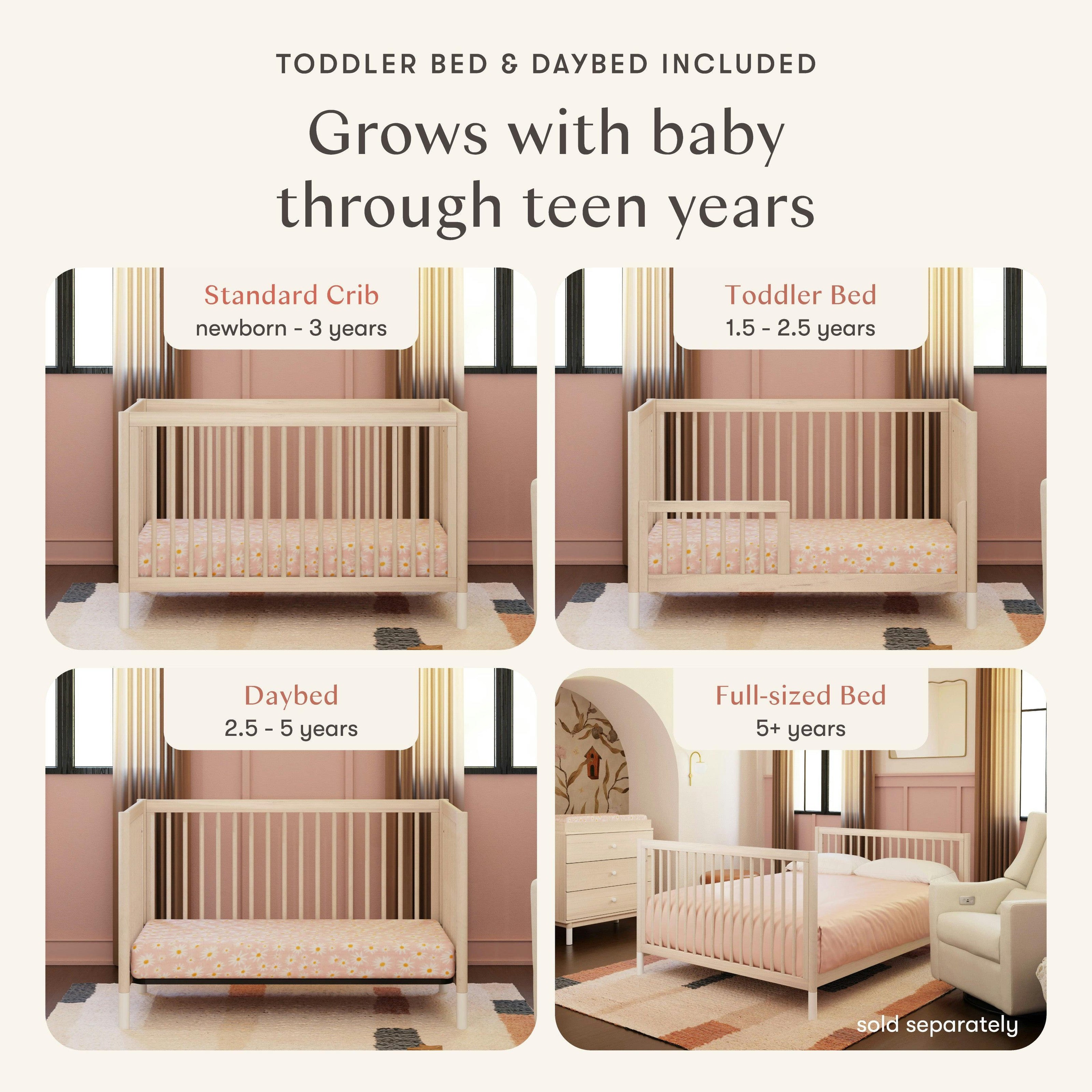 Babyletto Gelato 4-in-1 Convertible Crib with Toddler Bed Conversion Kit