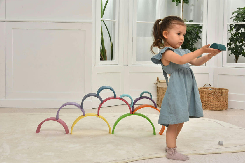 Avenlur Wooden Rainbow Stacker Blocks