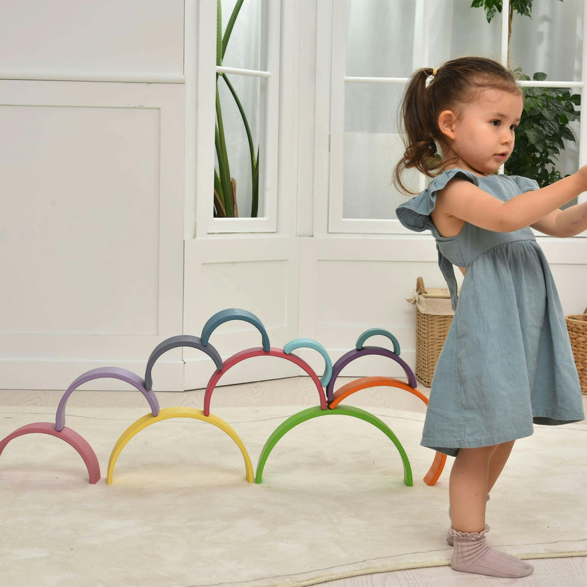 Avenlur Wooden Rainbow Stacker Blocks