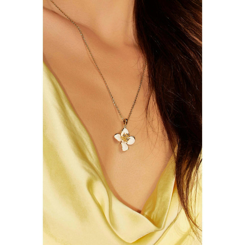 Iris Blossom Pendant Neckalce