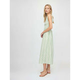 The Cosima Nap Dress - Green Jacquard Stripe