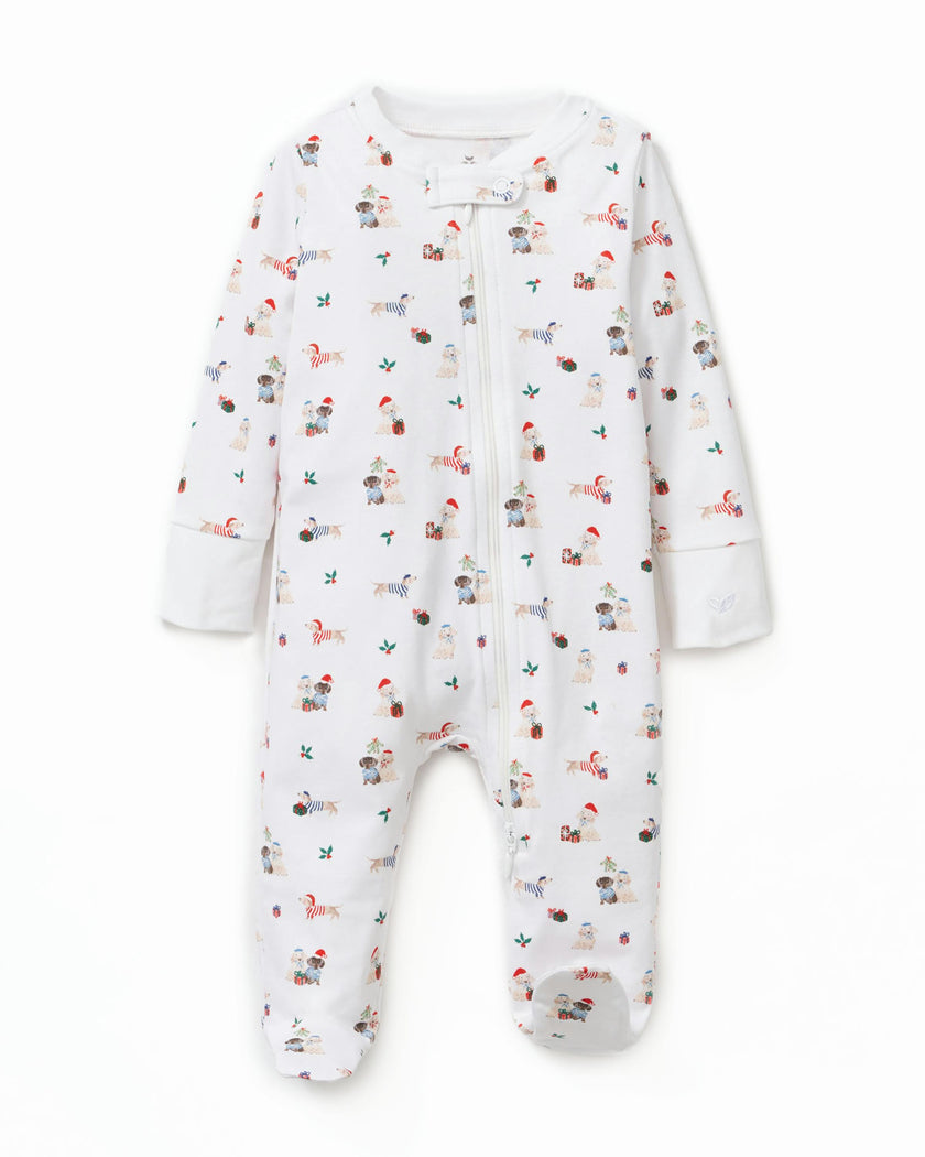 Baby's Pima Romper in Woof de Noël
