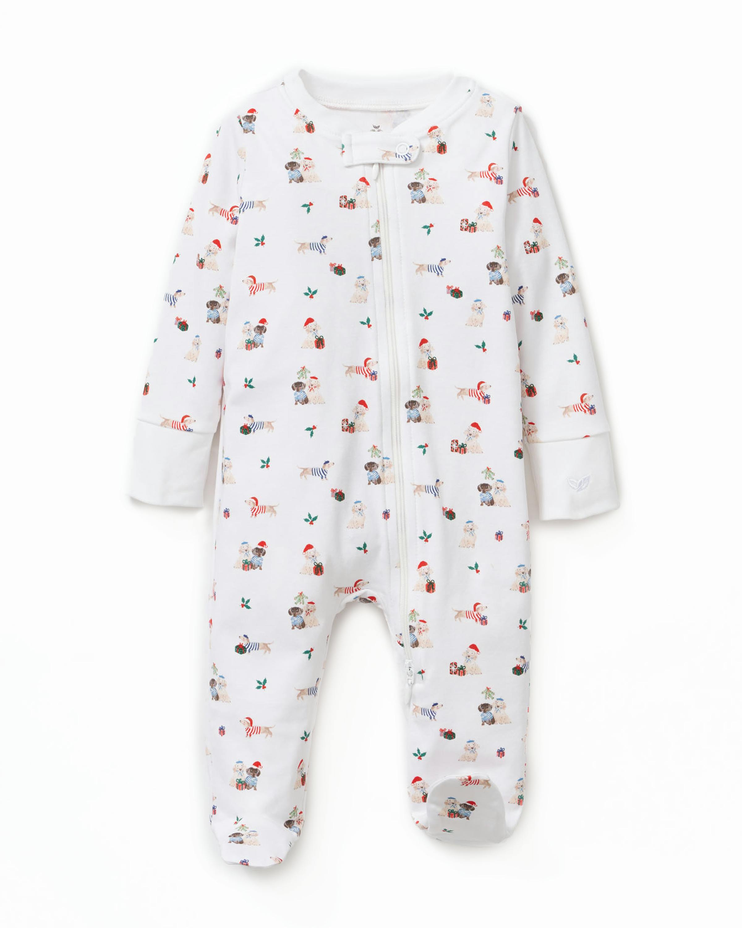 Baby's Pima Romper in Woof de Noël