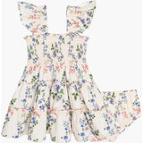 The Baby Ellie Nap Dress - Pink Scallop Bow Chintz
