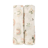 Parker Cotton Muslin Swaddle Blanket Set (Butterfly, Set of 2)