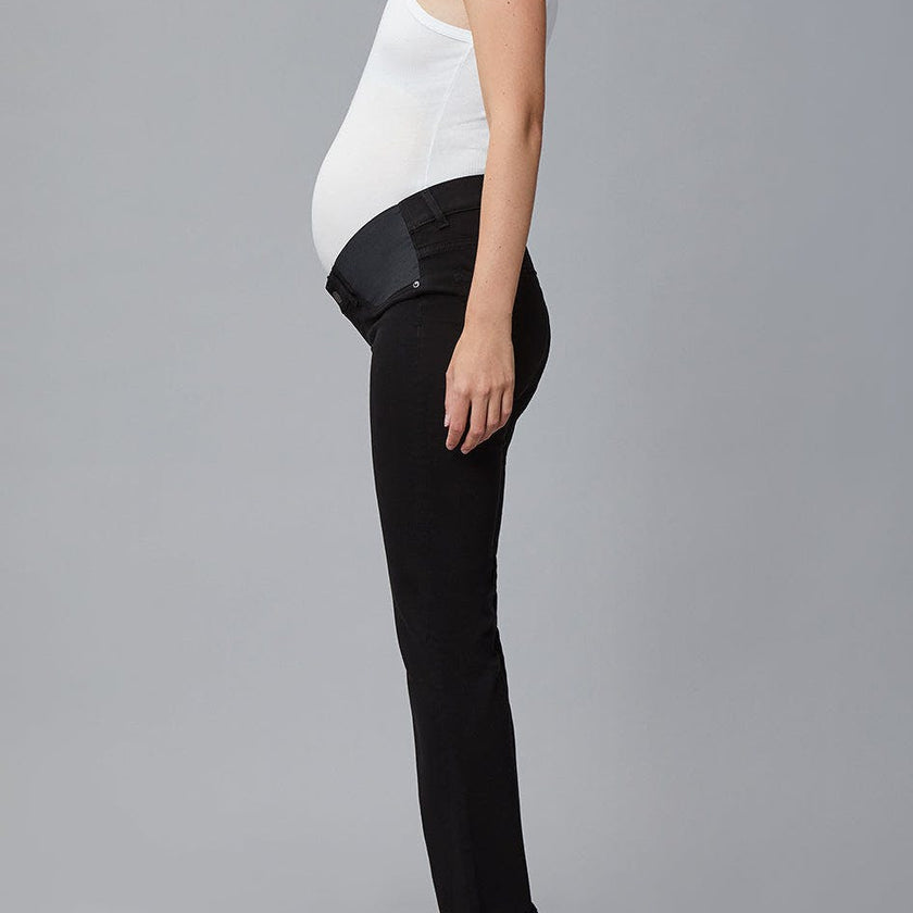 Patti Straight Maternity Vintage Jeans | Black Peached Raw