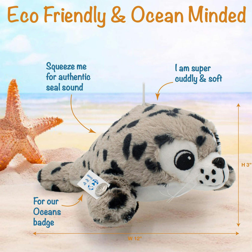 Sammy The 12" Stuffed Plush Toy w/ Authentic Animal Sounds