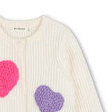 Ivory Heart Patch Cardigan