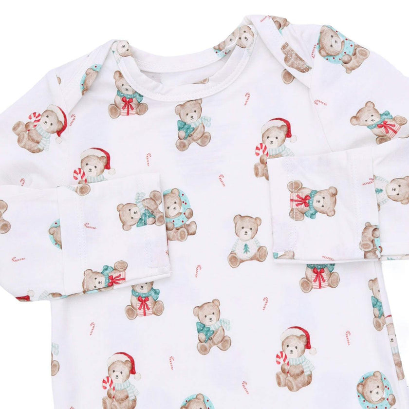 Christmas Teddy Bears Uni - Knotted Gown and Knotted Hat