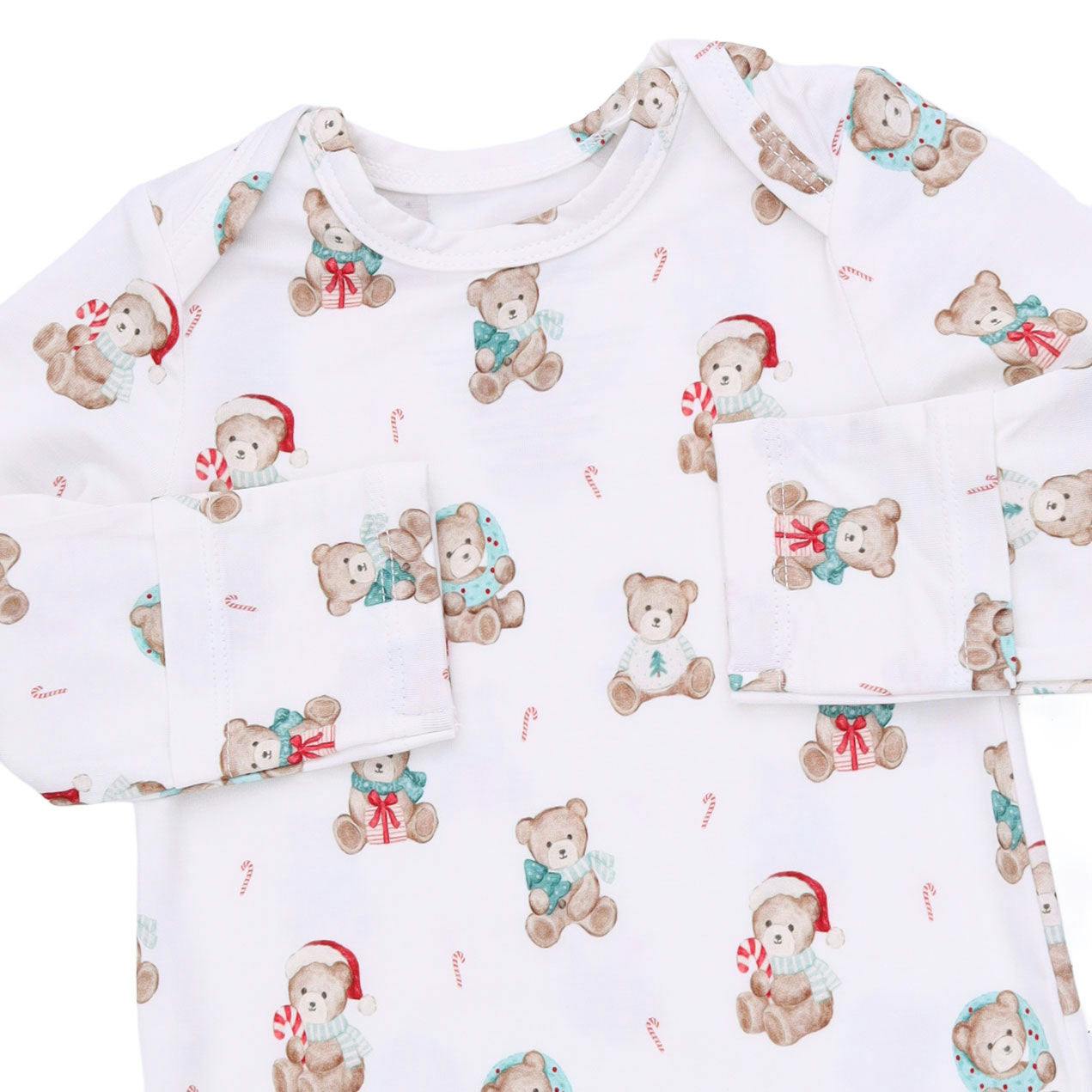 Christmas Teddy Bears Uni - Knotted Gown and Knotted Hat