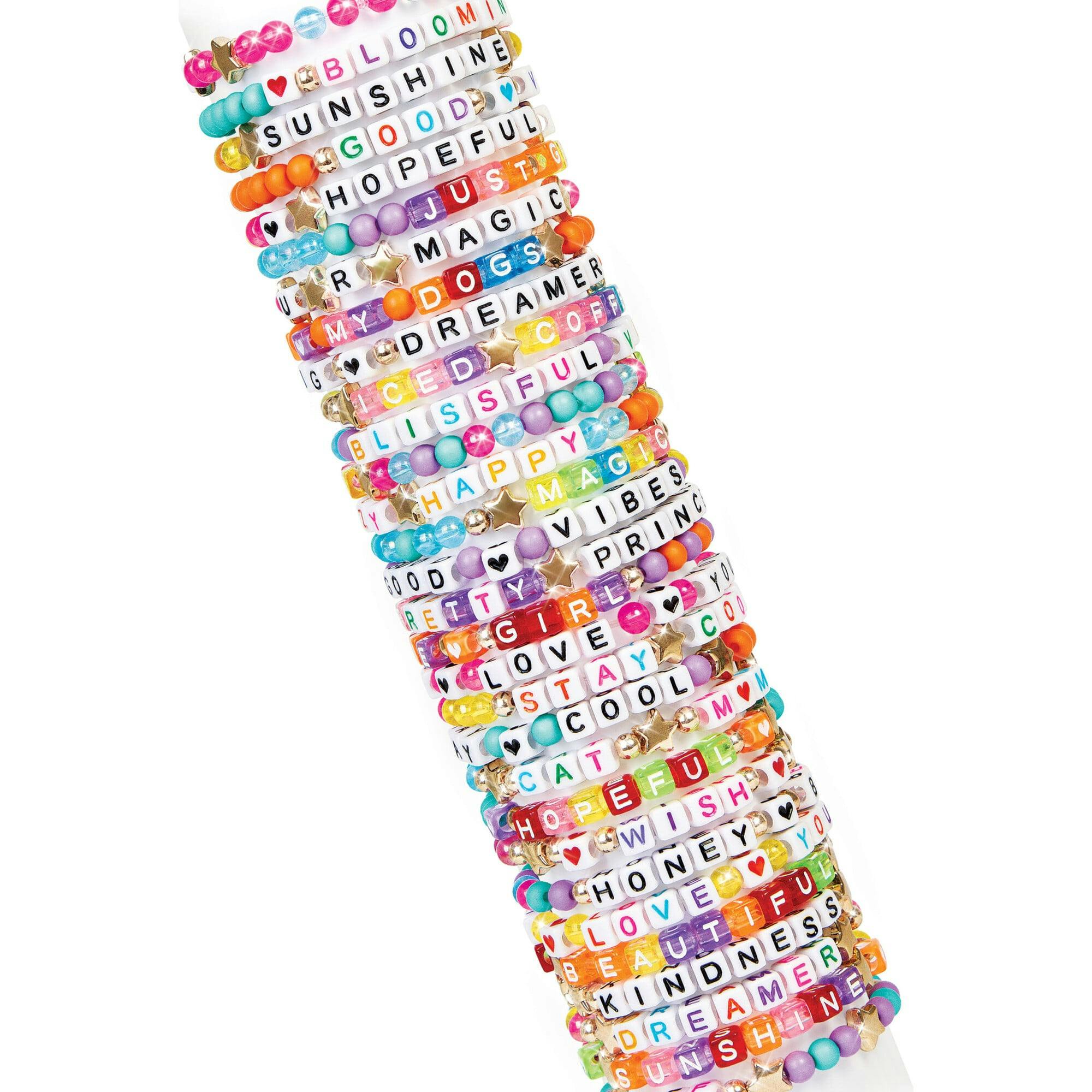 Make It Real: Say Yes! Alphabet Bead Bracelet Set - 1008pc DIY Jewelry Kit