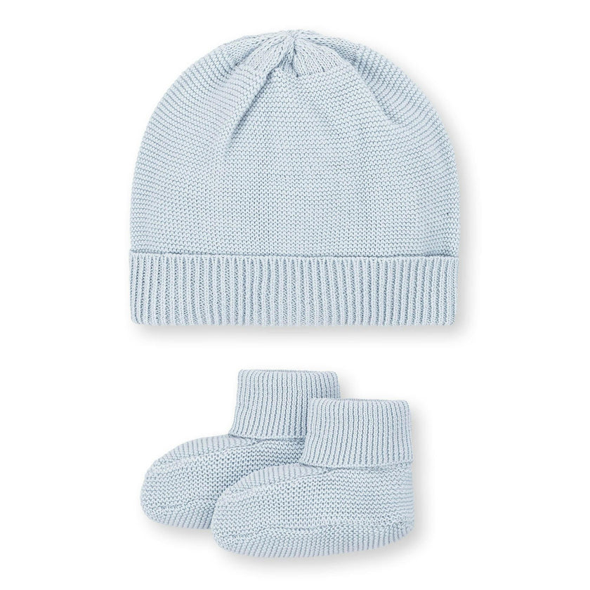 Organic Sweater Beanie and Bootie Set