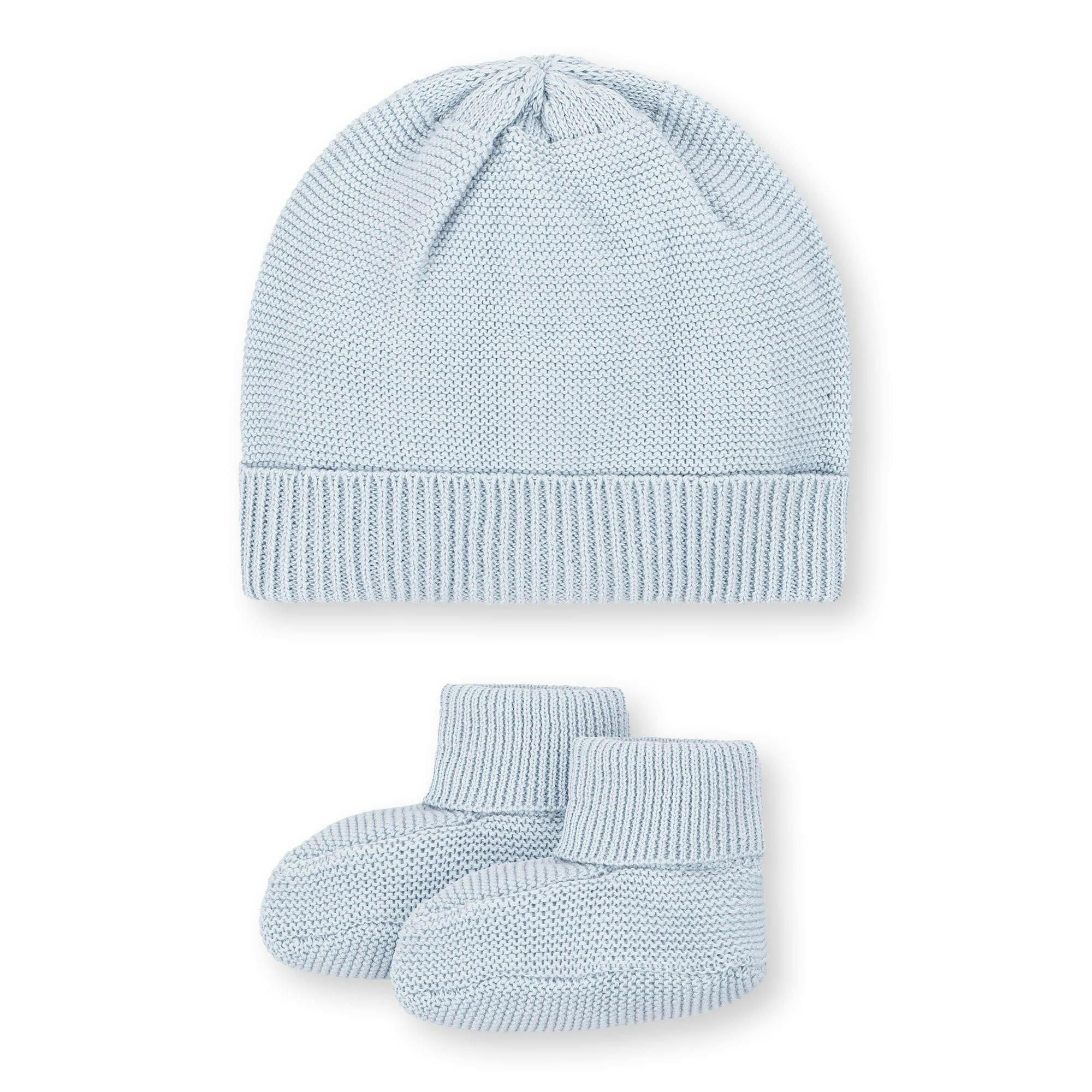 Organic Sweater Beanie and Bootie Set