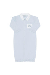Blue Rocking Horse Embroidered Converter Gown