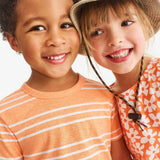 Kids heathered tee in stripe
