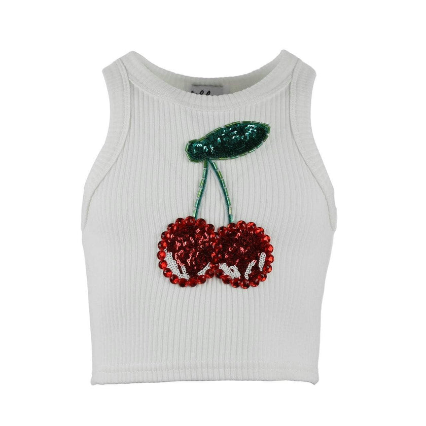 Women's Beaded Gem Cherry Tank