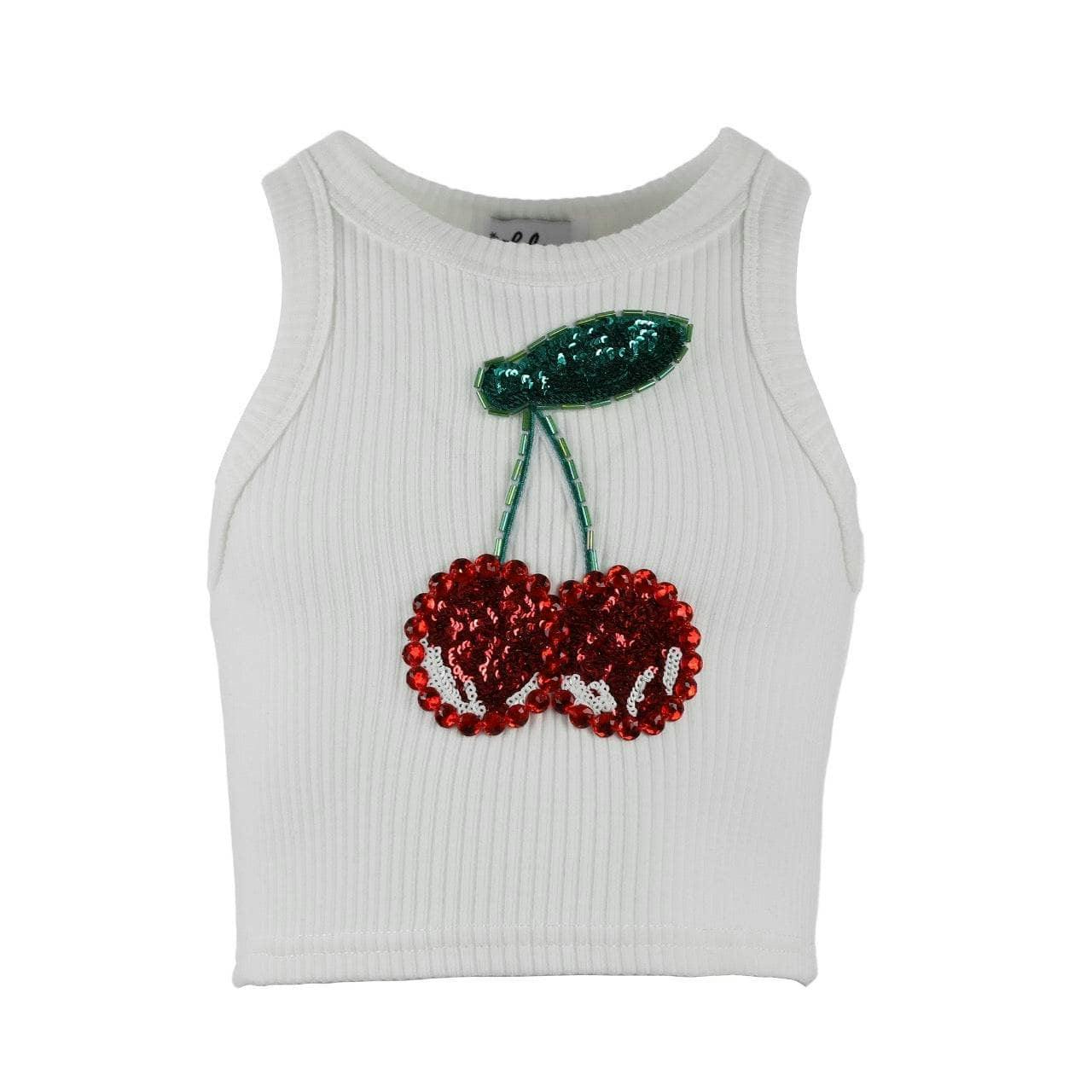 Women's Beaded Gem Cherry Tank