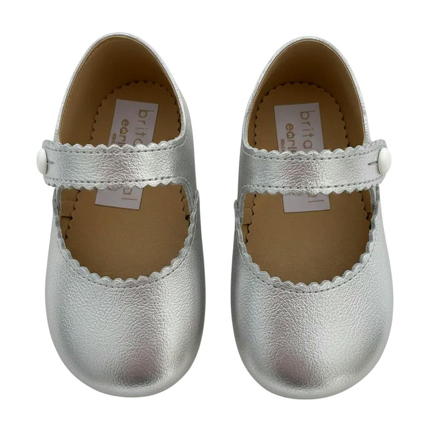 Emma Pre-Walker Baby Girl Shoes - Silver