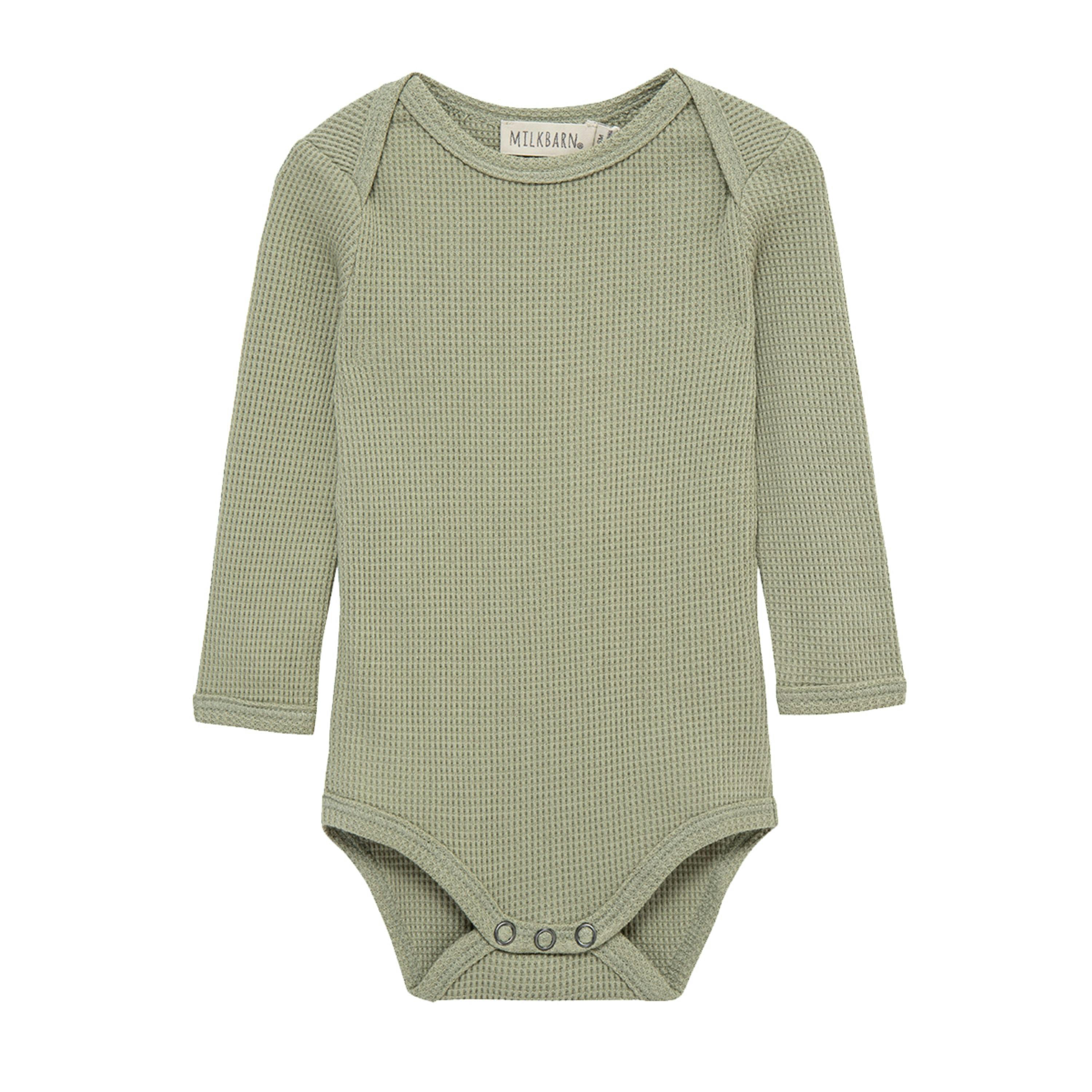 Tea Waffle Long Sleeve One Piece