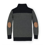 Contrast Sweater with Elbow Patches