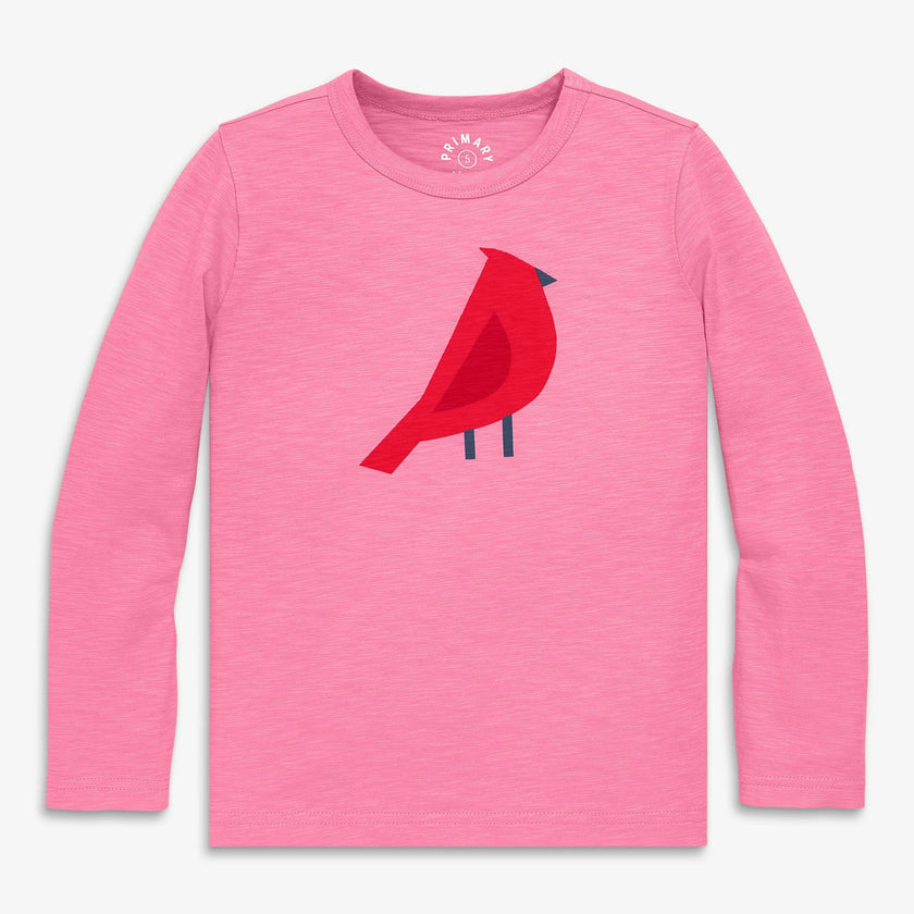 Kids long sleeve cardinal tee