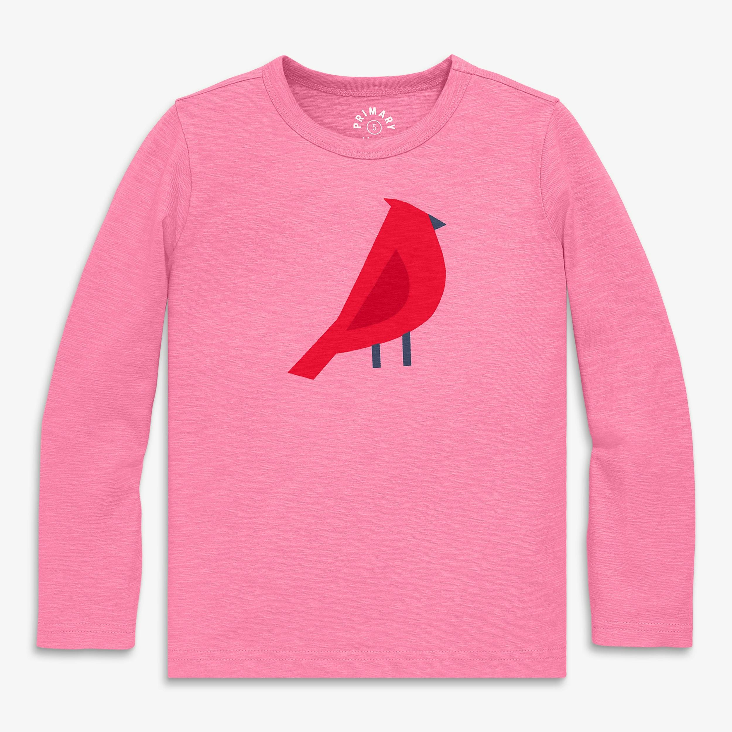 Kids long sleeve cardinal tee
