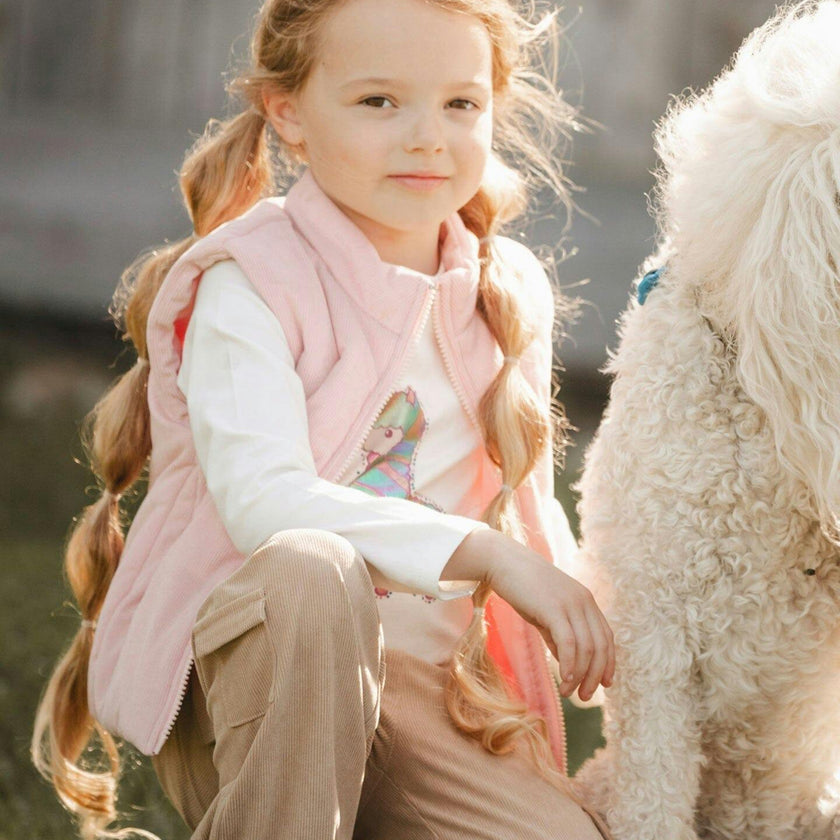 Corduroy Puffy Sleeveless Vest
