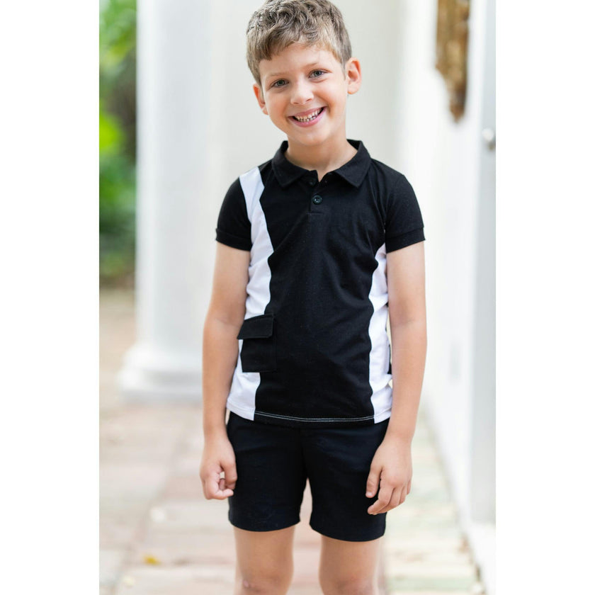 Colorblock Pocket Short Sleeves Tee